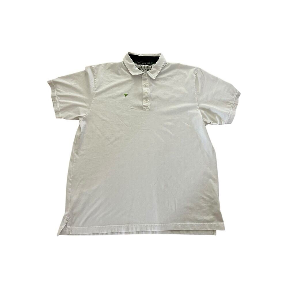 Travis Mathew‎ The Chive Golf Polo Shirt MENS 3XL White Pima Cotton/Polyester